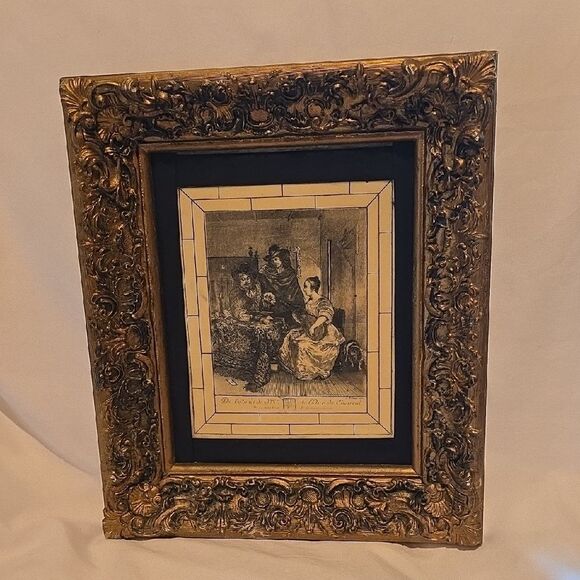 Vintage Engraving Framed Artwork " Du Cabinet De le Duc De Choiseul". - Picture 12 of 12